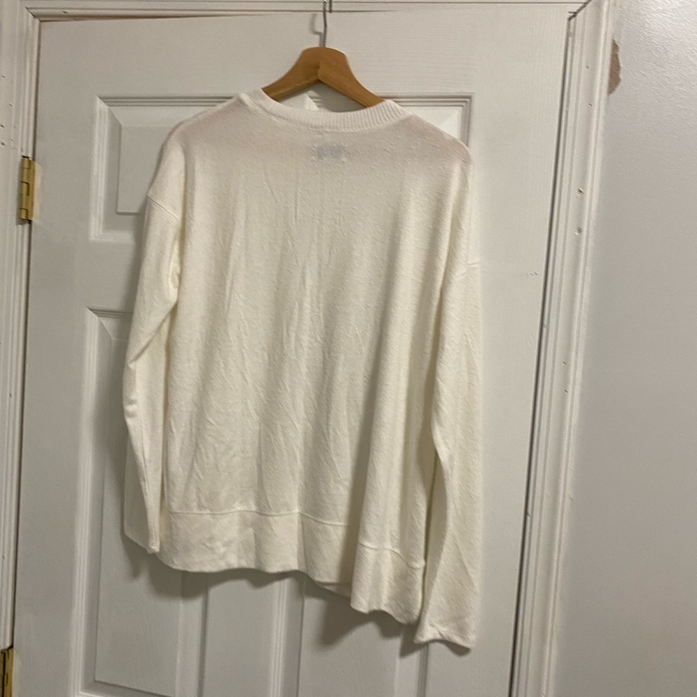 Women's Lucky Brand Light Weight White Long Sleeve Sweater Size M